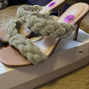 Sparkling sandal heels